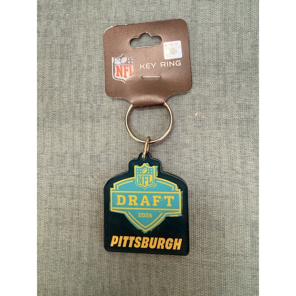 2026 NFL Draft Pittsburgh Logo Keyring NWT Keychain Resin